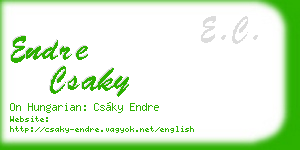 endre csaky business card